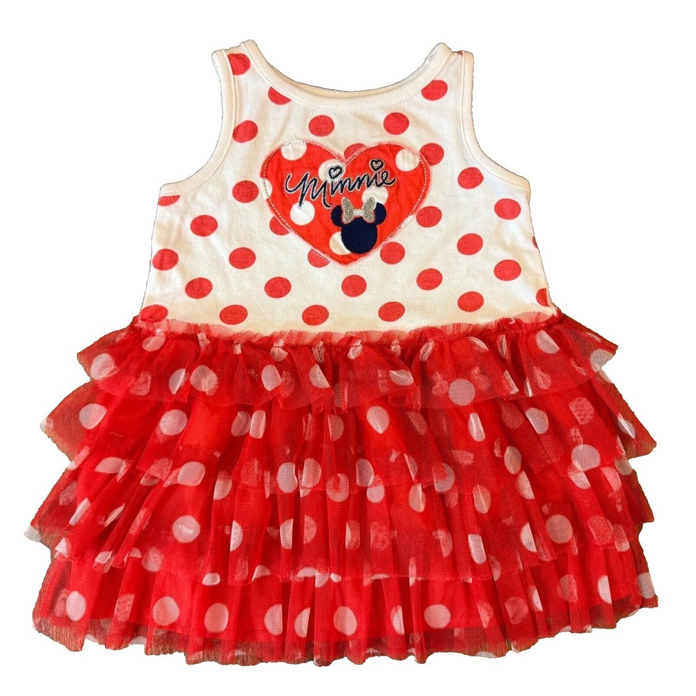 Disney Baby Girl Dress 18‎ Months Minnie Mouse Casual Ruffled Summer